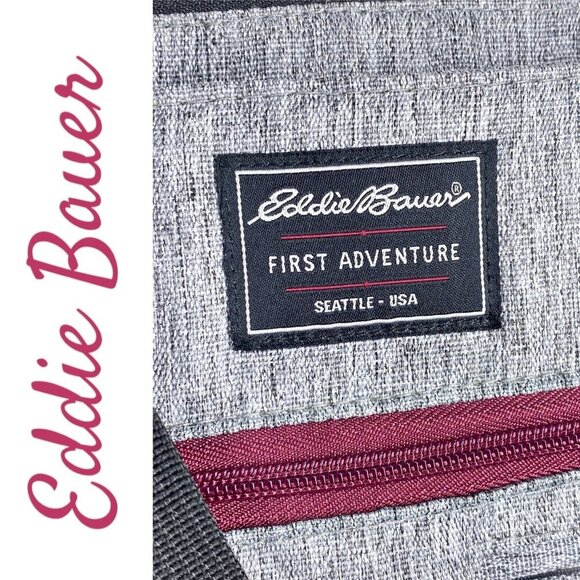 EDDIE BAUER FIRST ADVENTURE TRAVEL TOTE DIAPER BAG HEATHER GRAY 15” X 15” X 8” - Picture 5 of 15